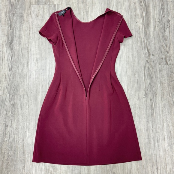 Theory Burgundy Fit and Flare Dress - Picture 6 of 10
